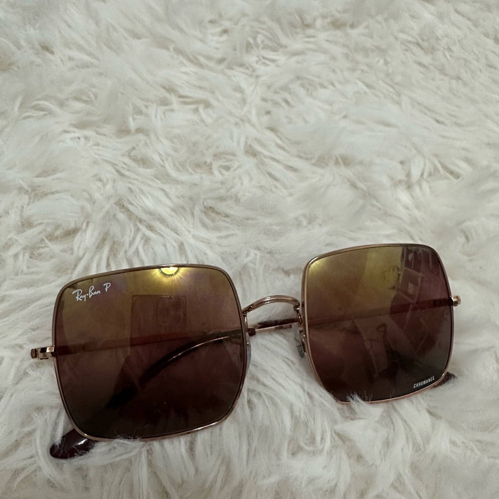 Ray-Ban Women's Gold and Brown Jack Square Sunglasses